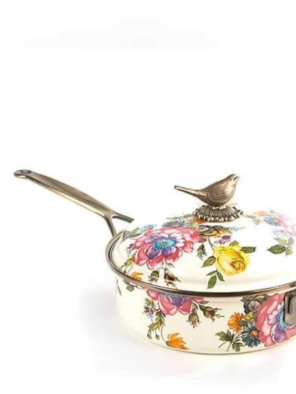 MacKenzie Childs White Flower Market 3qt Casserole